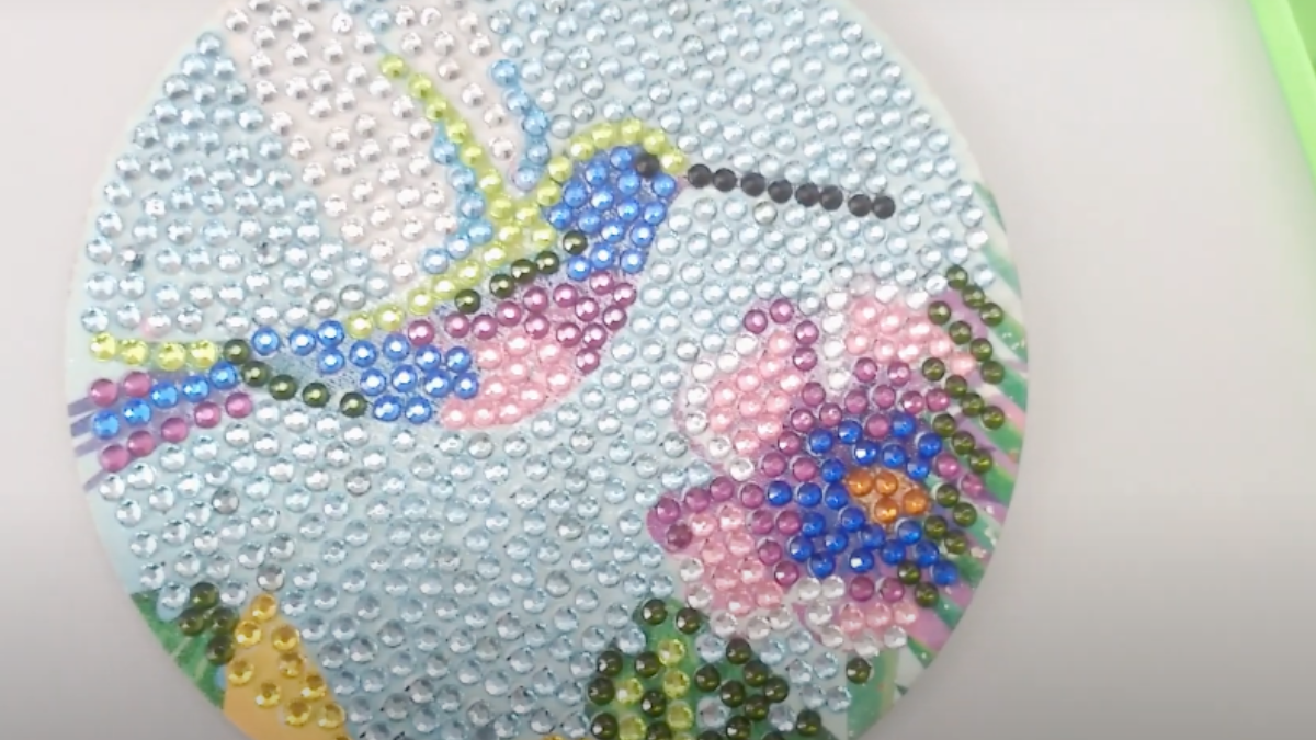 Posavasos en punto Diamante (diamond painting)