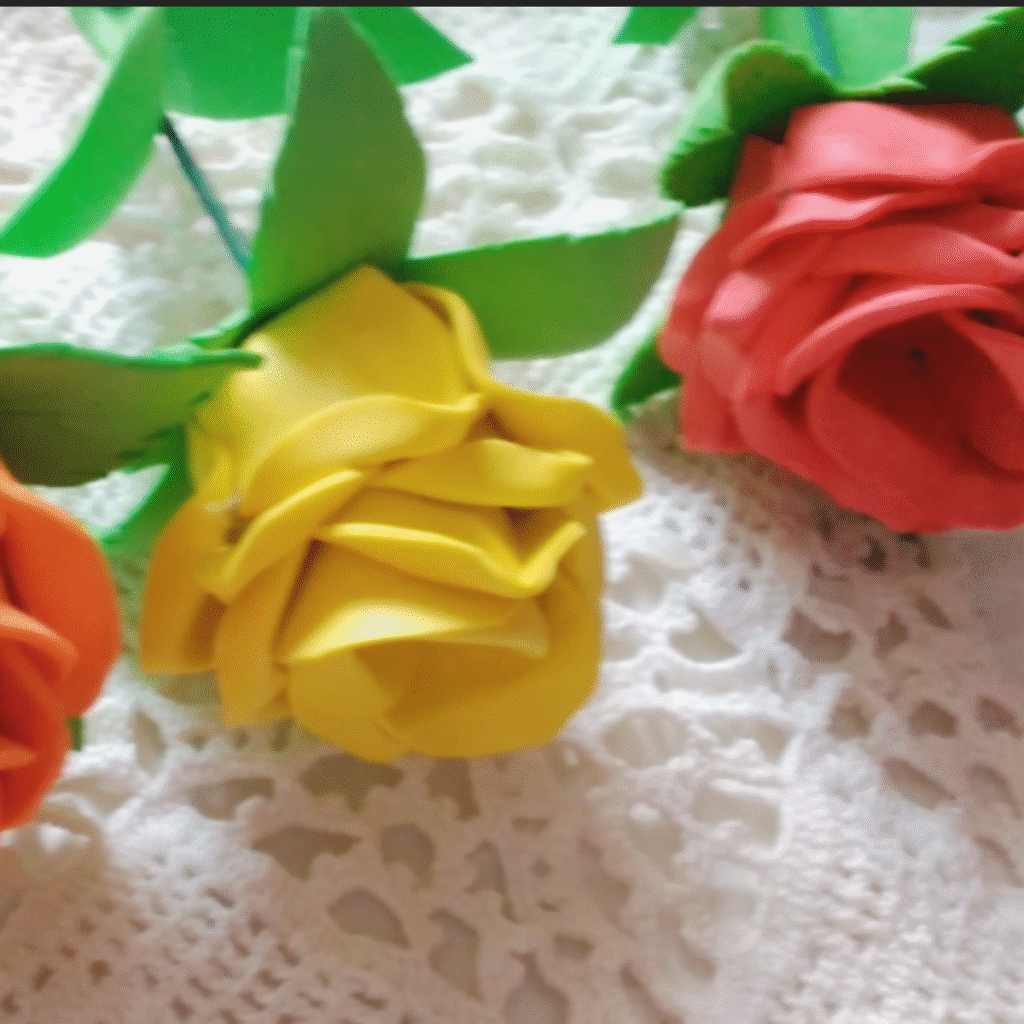 rosas en goma eva