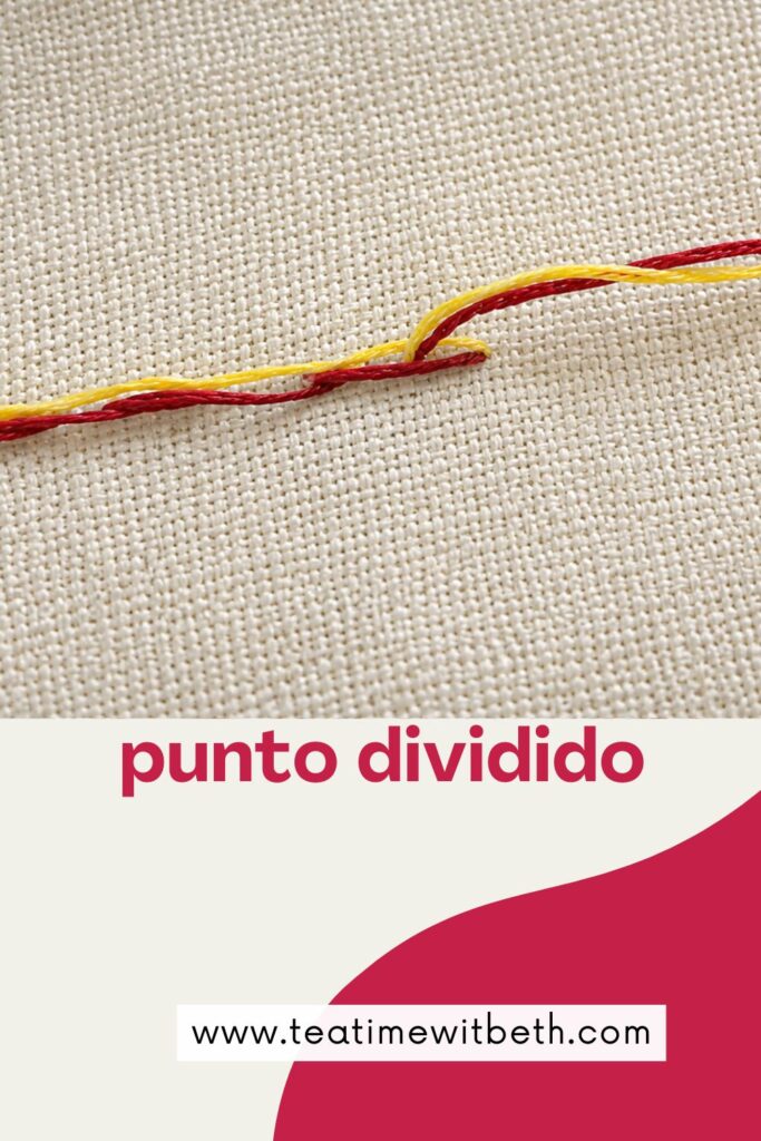 punto dividido split stitch