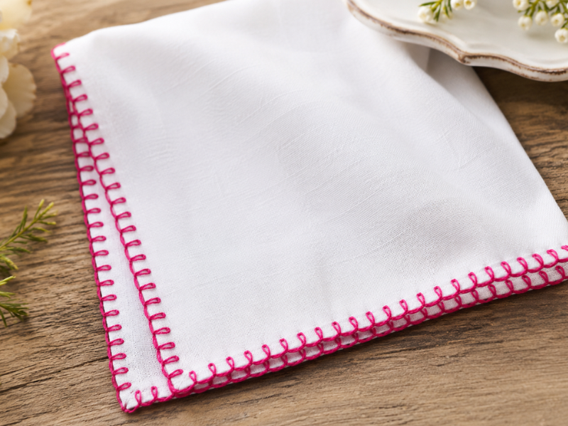 Finishing fabric edges with embroidery rematar telas con bordado
