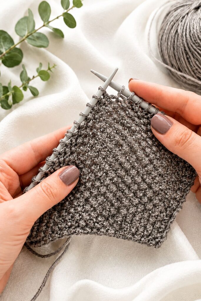 Seed Stitch punto de arroz 2 Seed Stitch punto de arroz