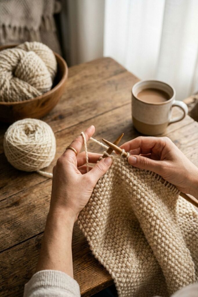 Seed Stitch punto de arroz c Seed Stitch punto de arroz