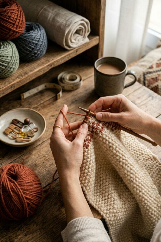 Seed Stitch punto de arroz d Seed Stitch punto de arroz