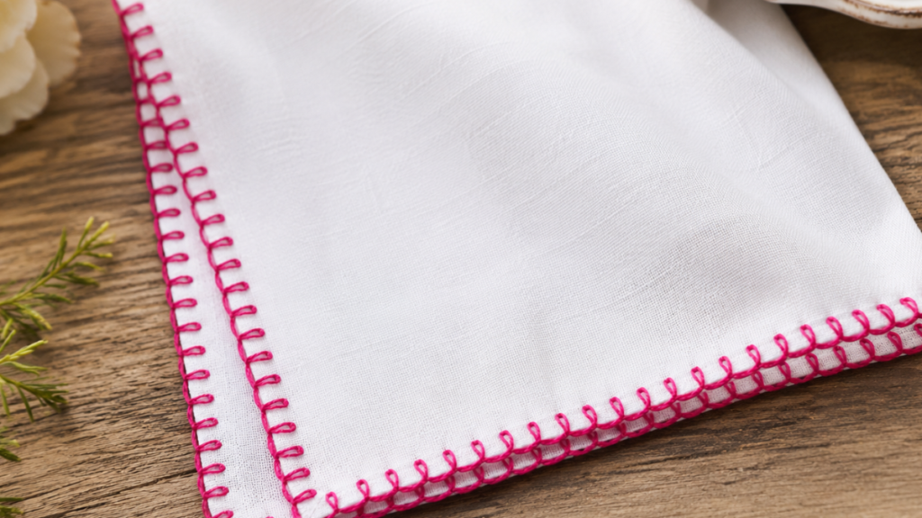 Finishing fabric edges with embroidery rematar telas con bordado
