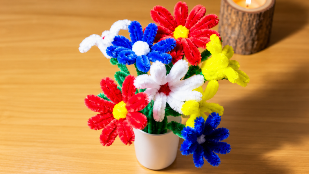 crear flores con limpiapipas flowers with pipe cleaners