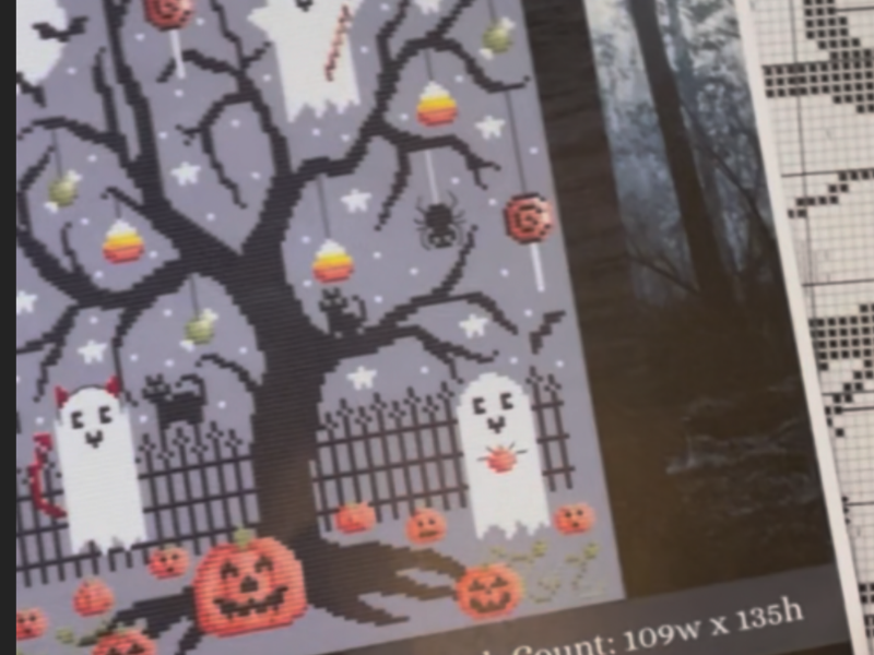 Halloween cross-stitch pattern cuadro de punto de cruz de halloween